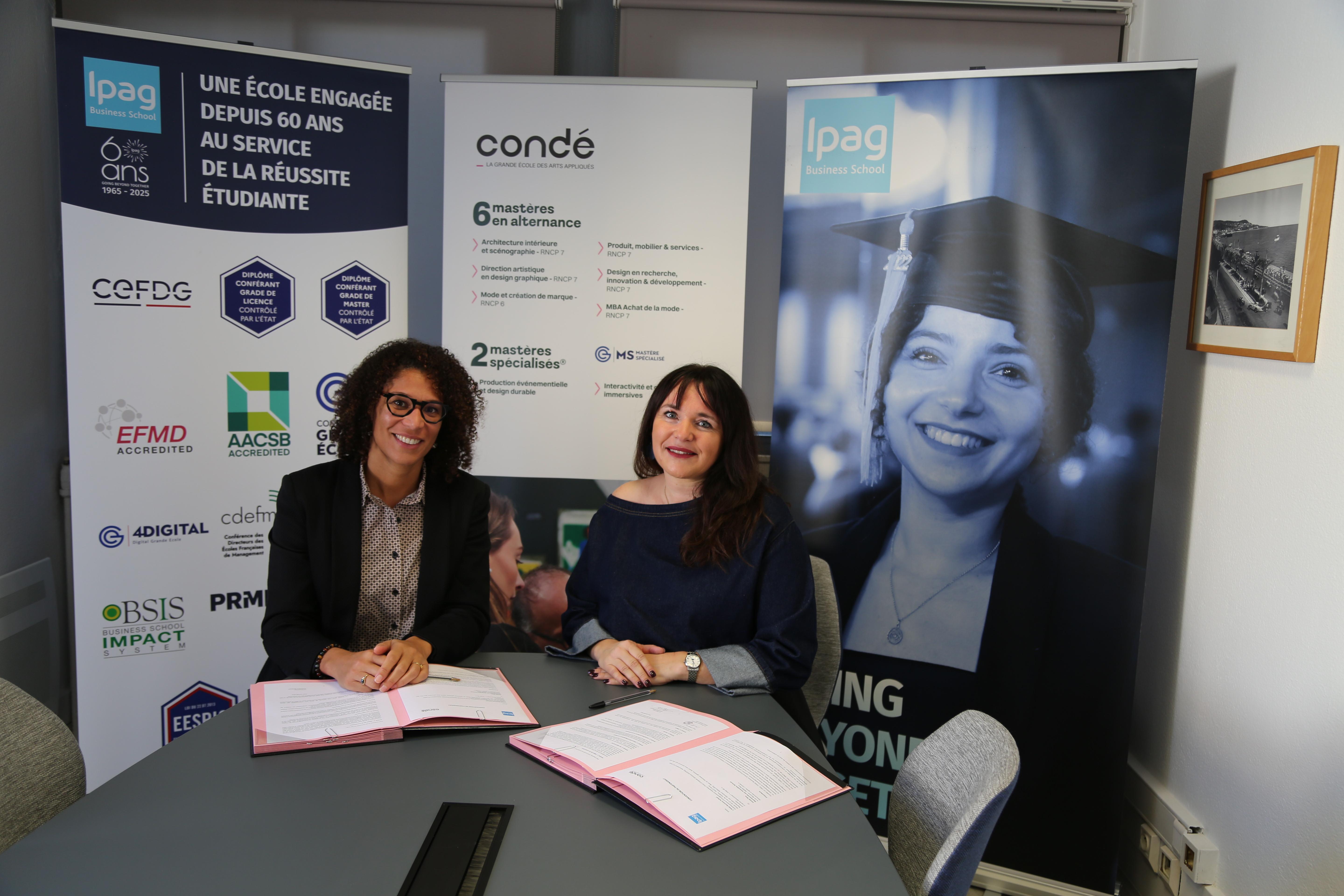 Lydie Genin, Directrice du campus de Nice de l'IPAG et Amandine Brincat, Directrice du campus de Nice de Condé