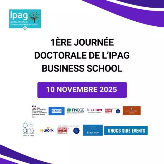 1ère Journée Doctorale de l’IPAG Business School | 10 novembre 2025