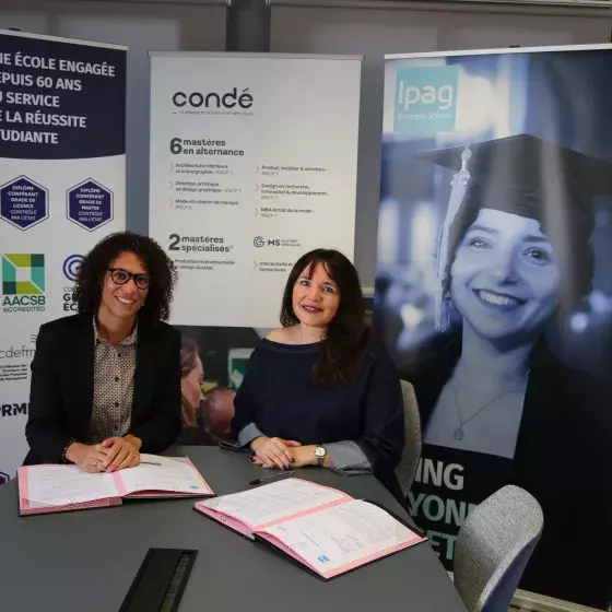 Lydie Genin, Directrice du campus de Nice de l'IPAG et Amandine Brincat, Directrice du campus de Nice de Condé
